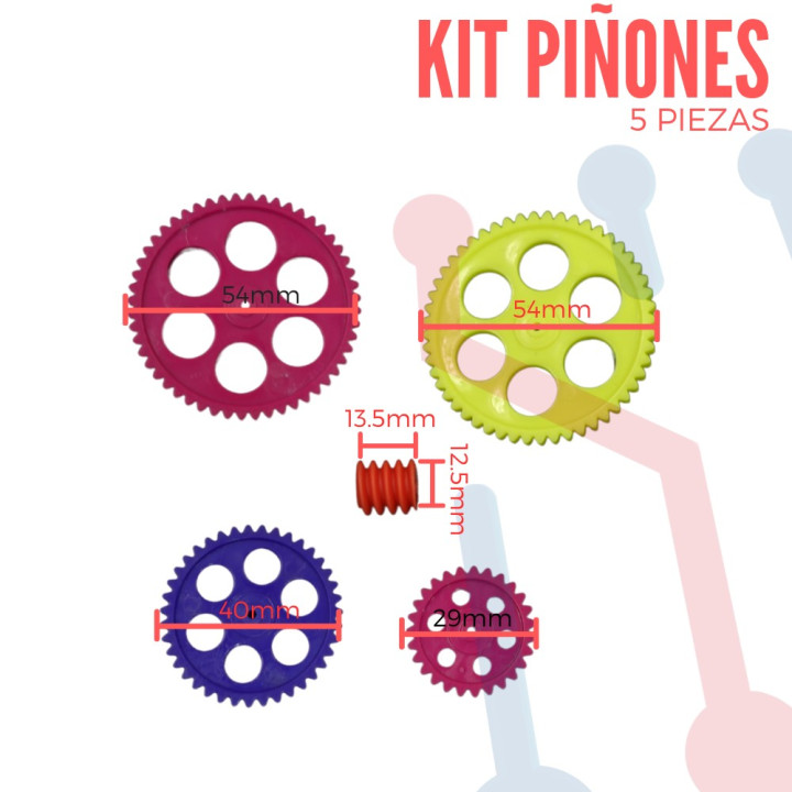 Kit 5 Piezas de Piñones