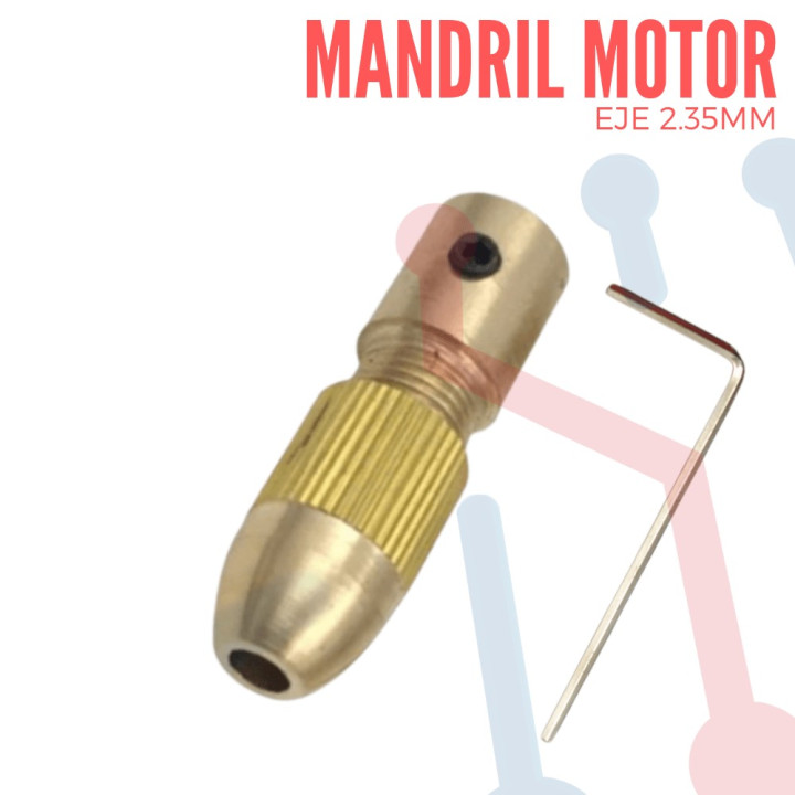 Mandril Motor DC Eje 2.35mm