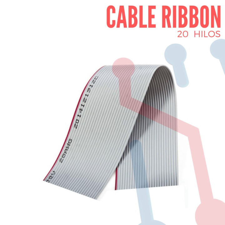 Cable Ribbon  20 Hilos Gris X Metro