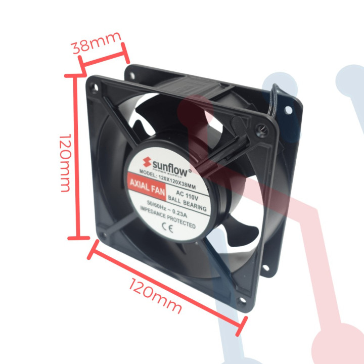 Ventilador 110V 120x120x38mm (Balinera)