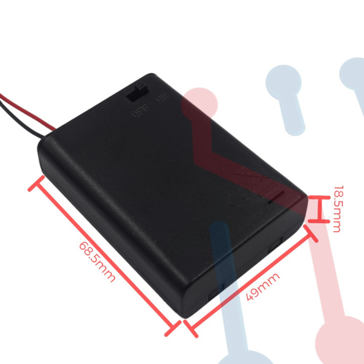 Portapila AAX3 Con Suiche