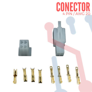 Conector 4 Pines Pareja AWG 18