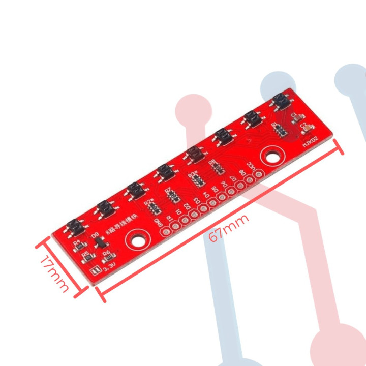Sensor de Línea Análogo (8 en 1) QTR-8A