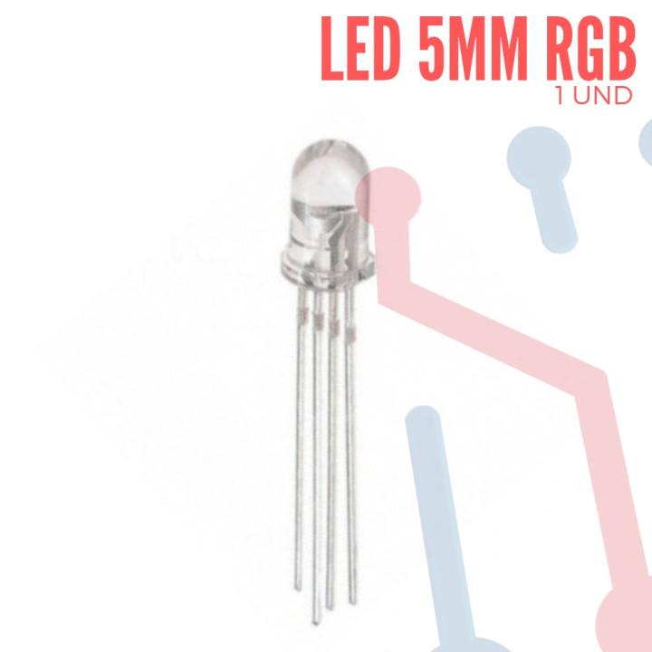 LED Chorro RGB 5mm Cátodo común