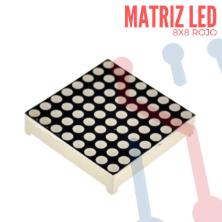 Mini Pantalla de Matriz de Puntos Led Rojo