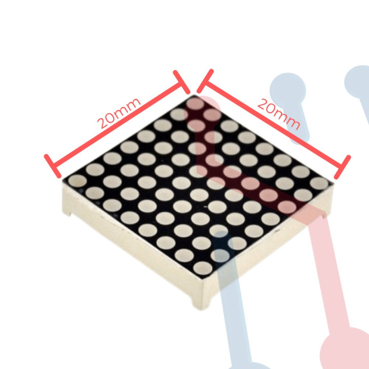 Mini Pantalla de Matriz de Puntos Led Rojo