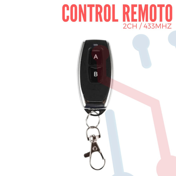 Control Remoto 2 CH 433Mhz