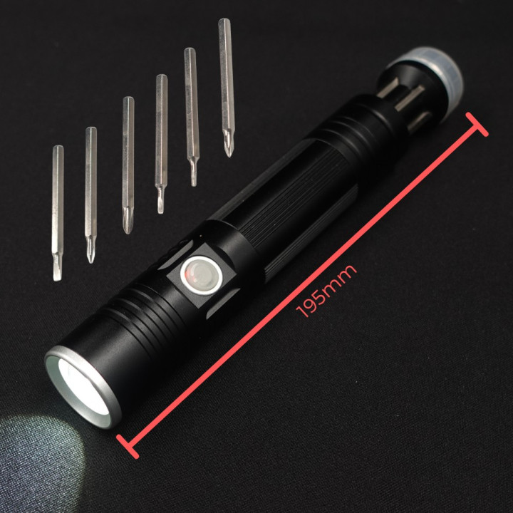 Linterna Recargable con Zoom 3W