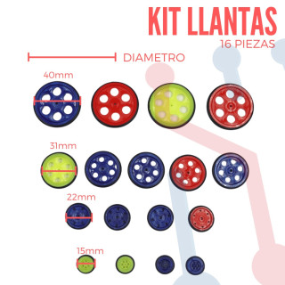 Kit  de Llantas 16 Piezas