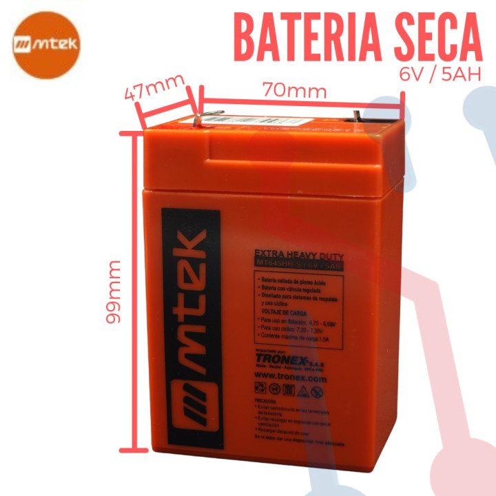 Batería Recargable Sellada 6V 4Ah