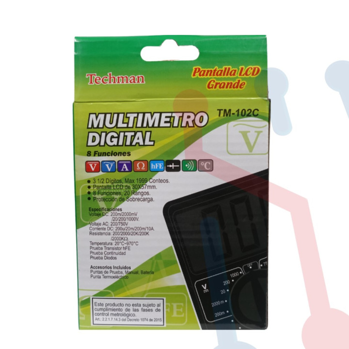 Multímetro Digital TM-102C