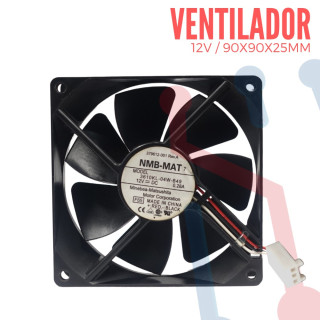 Ventilador 12V  90x90x25mm