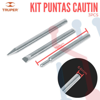 Kit Puntas Macizas para Cautin 80W (3Pcs)