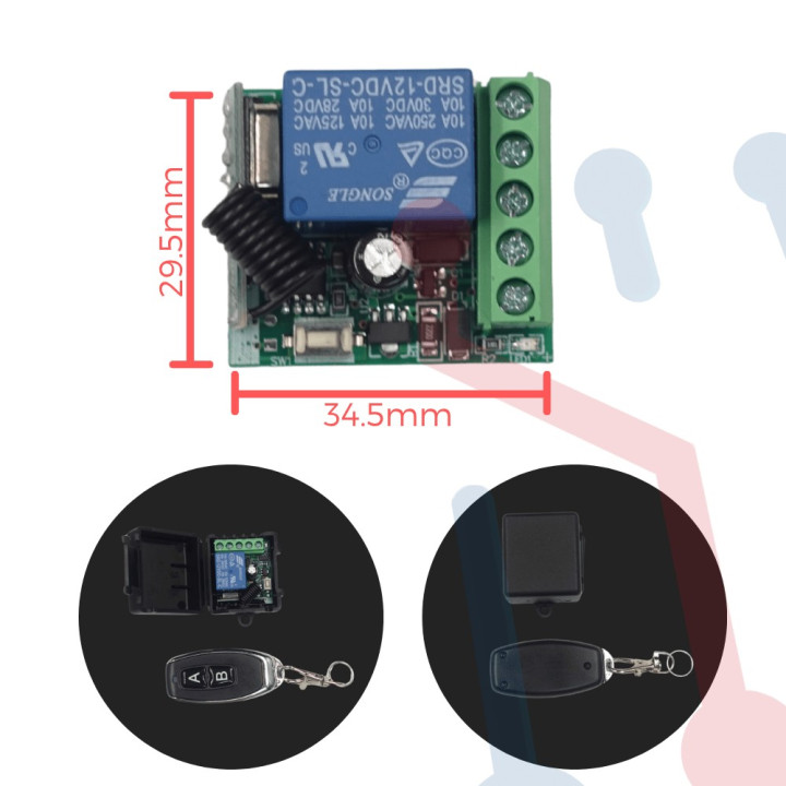 Modulo Receptor 1 CH 433Mhz