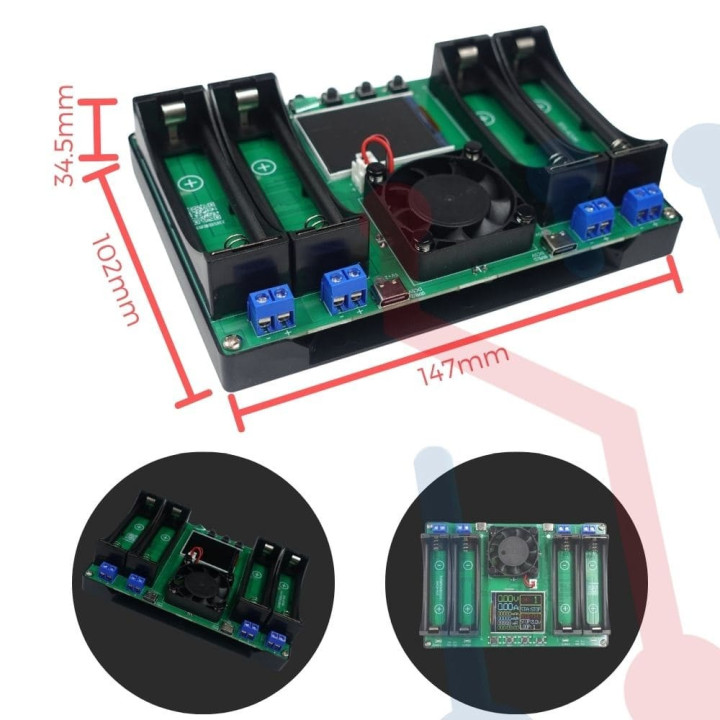 Probador de Resistencia de Baterías18650 4CH