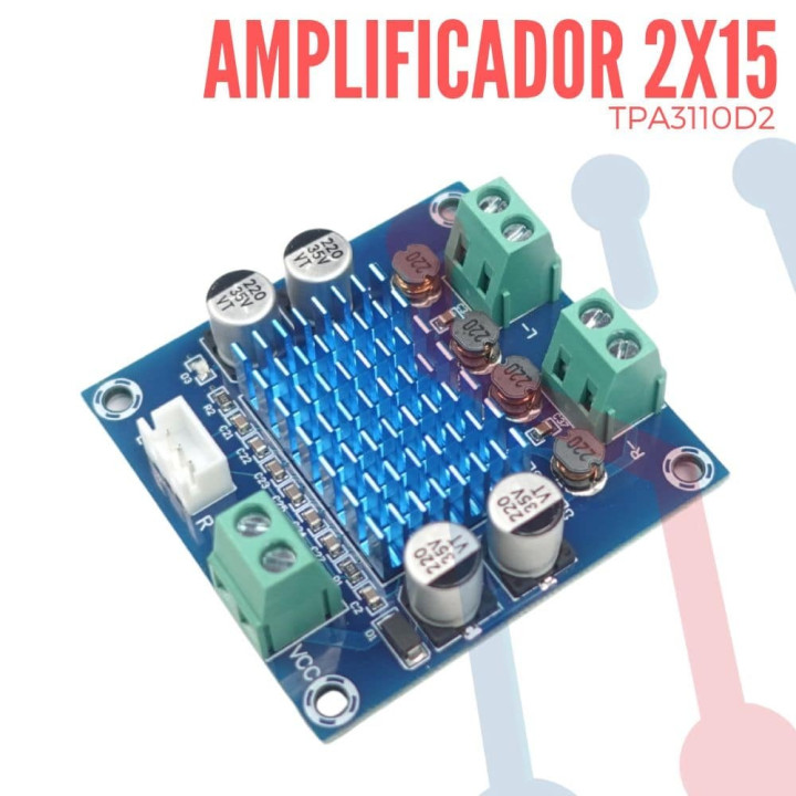 Amplificador Audio 2X15W (TPA3110D2)