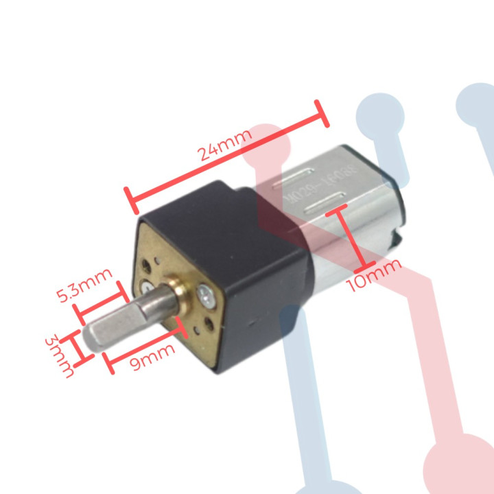 kit Motorreductor 6VDC 200RPM 2Kg
