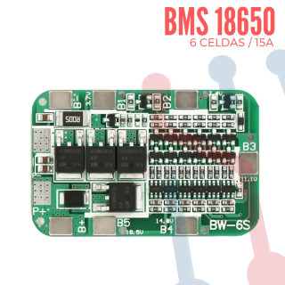 BMS 18650 6S 15A