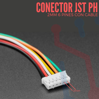 Conector JST PH 6 Pin Hembra de 2mm con Cable