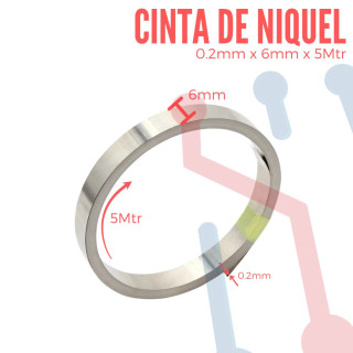 Cinta de Níquel 0.2mm 5Mtr