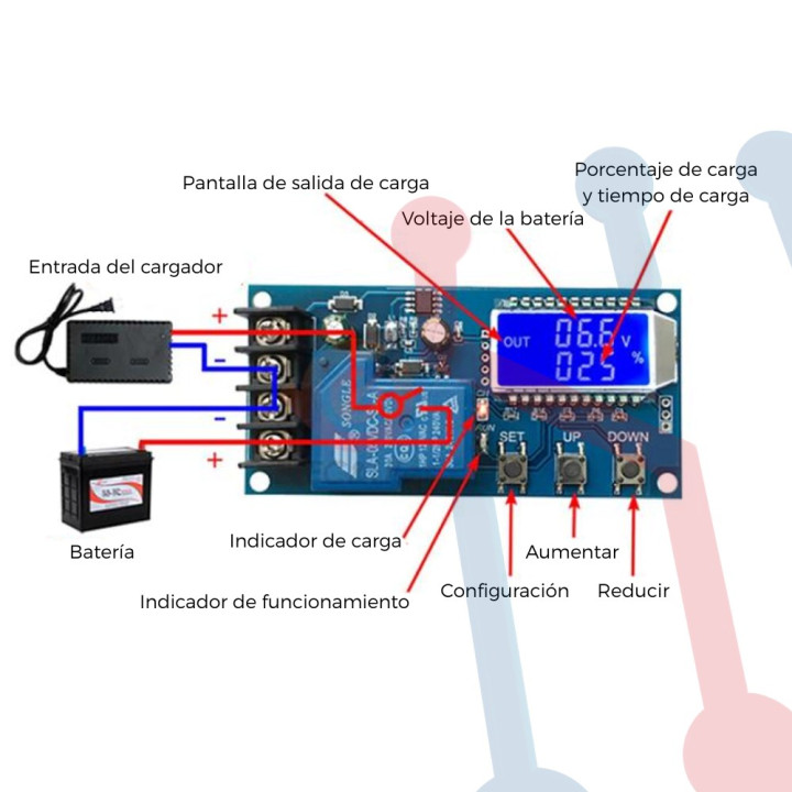 Controlador de Carga 6-60V  (XY-L30A)