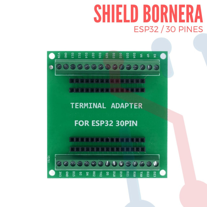 Shield Bornera ESP32 30 Pines