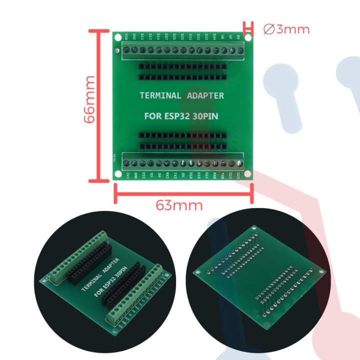 Shield Bornera ESP32 30 Pines