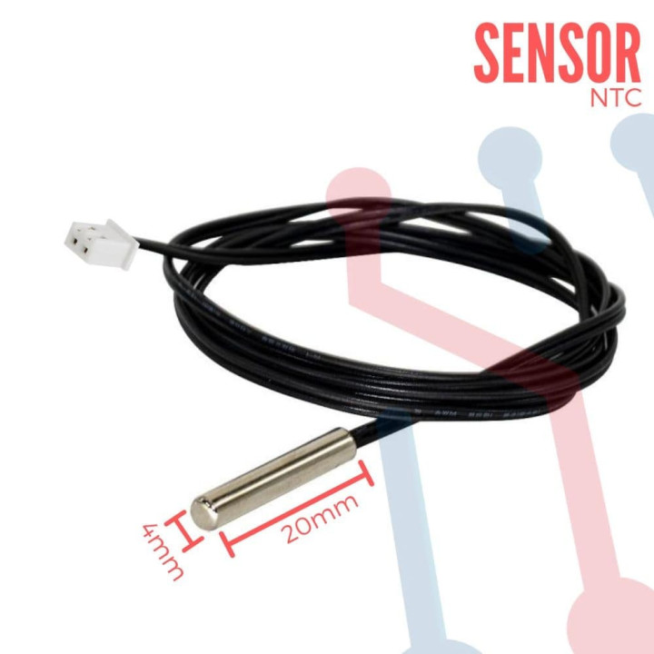 Sensor de Temperatura 10K±1% 3435  en Sonda 1 Metro
