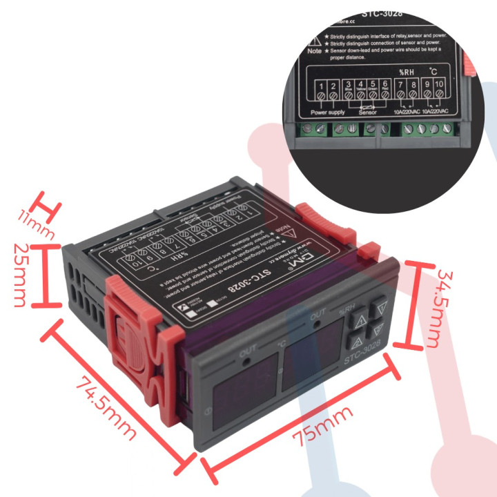 Termohigrómetro STC-3028