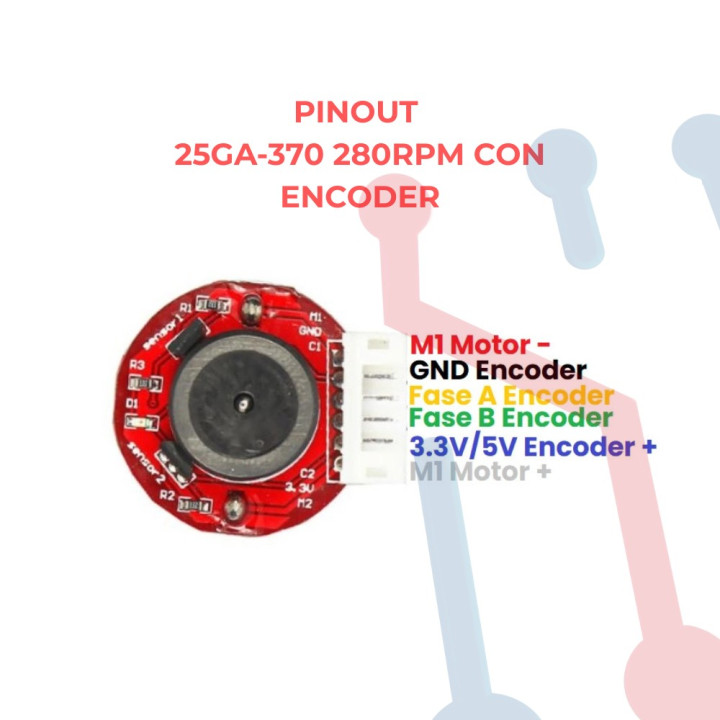 Motorreductor 12V 280RPM 3KG