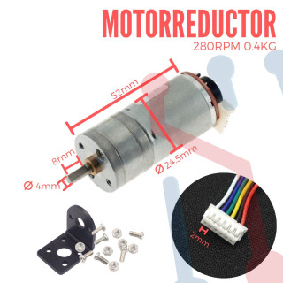 Motorreductor 12V 280RPM 3KG