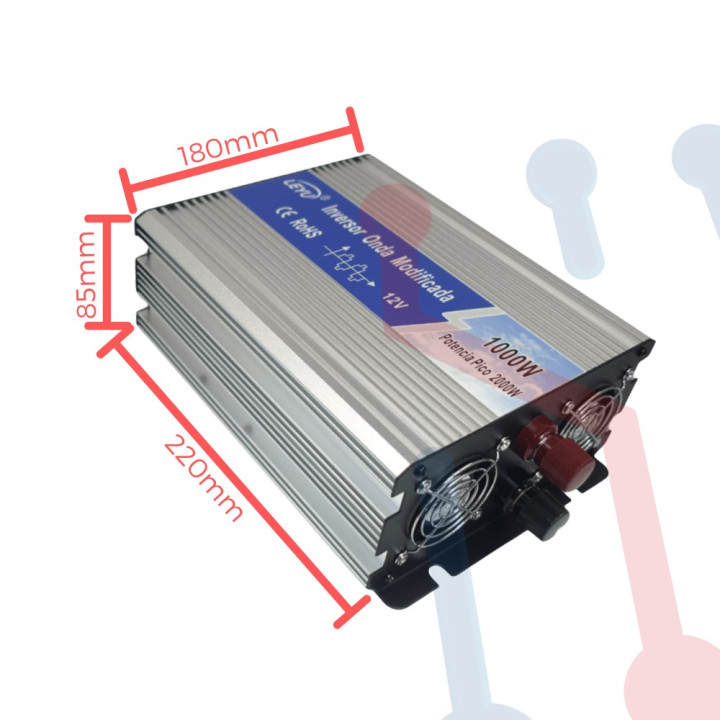 Inversor (Onda modificada) DC/AC 12V 1000W-LEYU