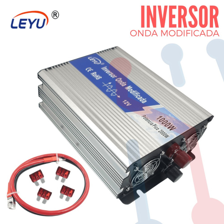 Inversor (Onda modificada) DC/AC 12V 1000W-LEYU