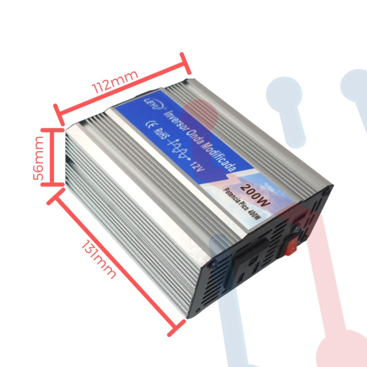 Inversor (Onda modificada) DC/AC 12V 200W-LEYU