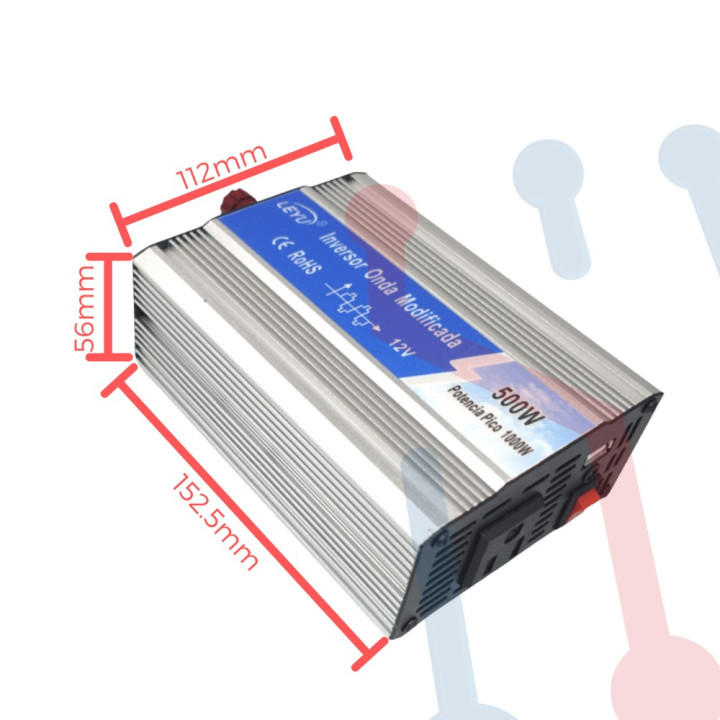 Inversor (Onda modificada) DC/AC 12V 500W-LEYU