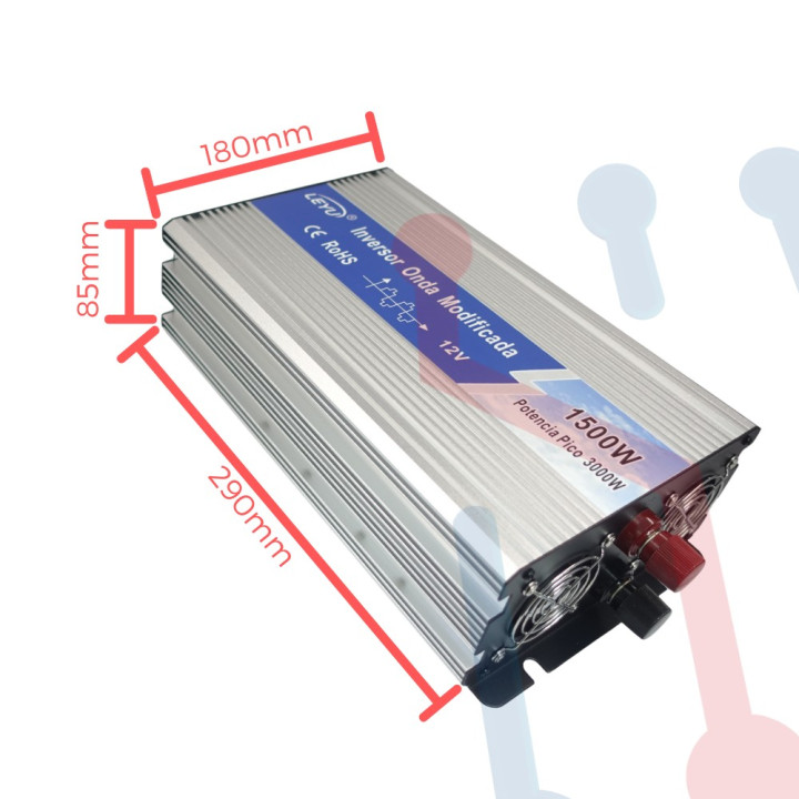 Inversor (Onda modificada) DC/AC 12V 1500W-LEYU