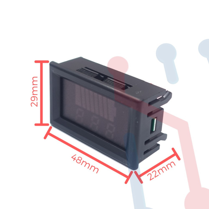 Voltimetro Indicador de Carga de Bateria 12V
