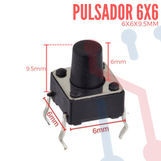 Pulsador 6x6x9mm