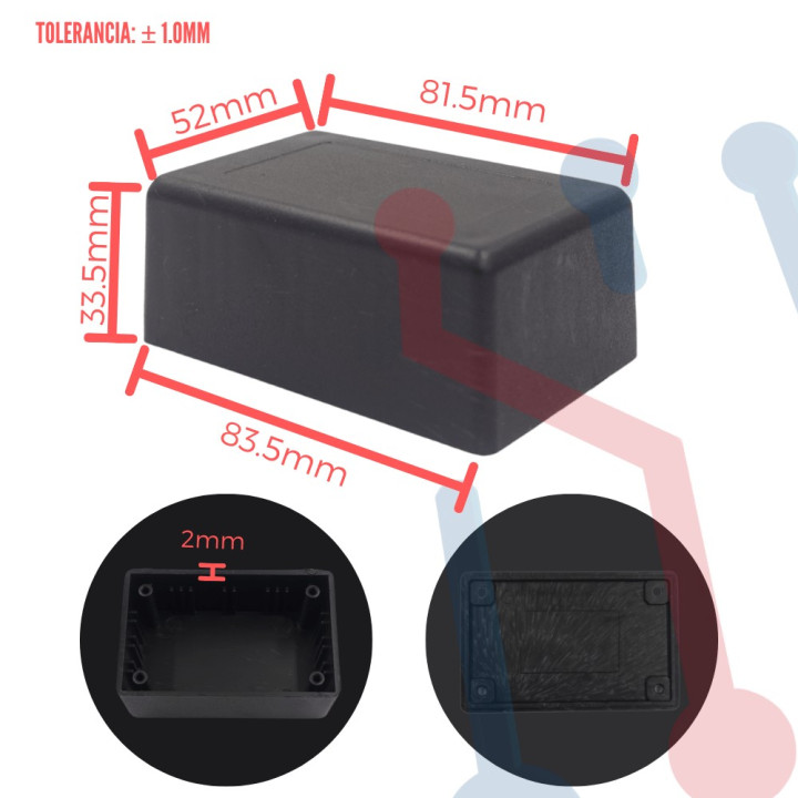 Caja Ensamble 83.5x81.5x52x33.5mm