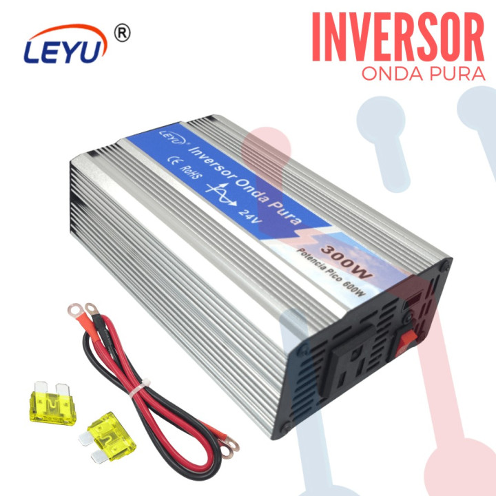 Inversor (Onda pura) DC/AC 24V 300W-LEYU