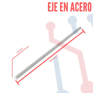 Eje Acero 2x80mm