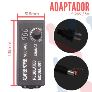 Adaptador de Voltaje Ajustable 3-24V 3A