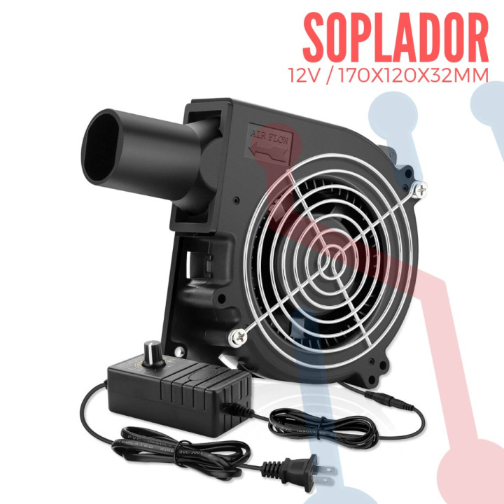 Soplador de Barbacoa 12V 170X120X32MM