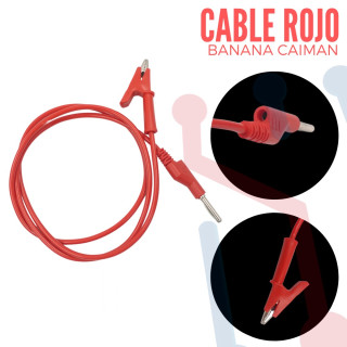 Cable Banana Caiman (4MM) Rojo