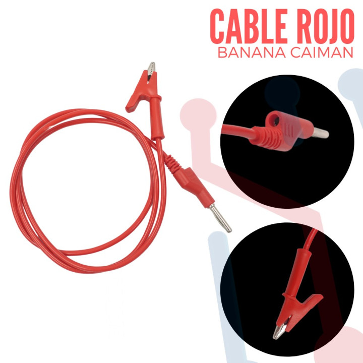 Cable Banana Caiman (4MM) Rojo