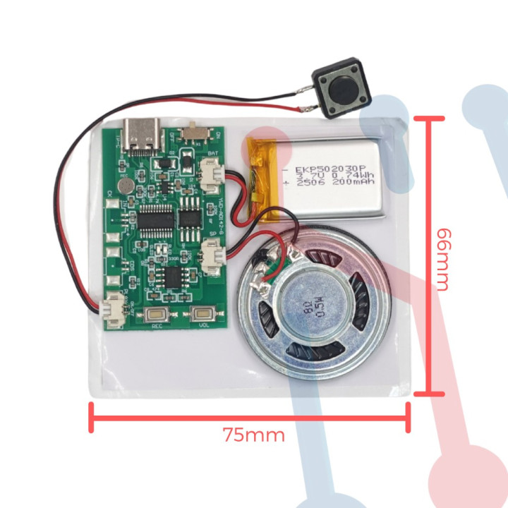 Módulo de Grabación y Reproducción  MP3 8M