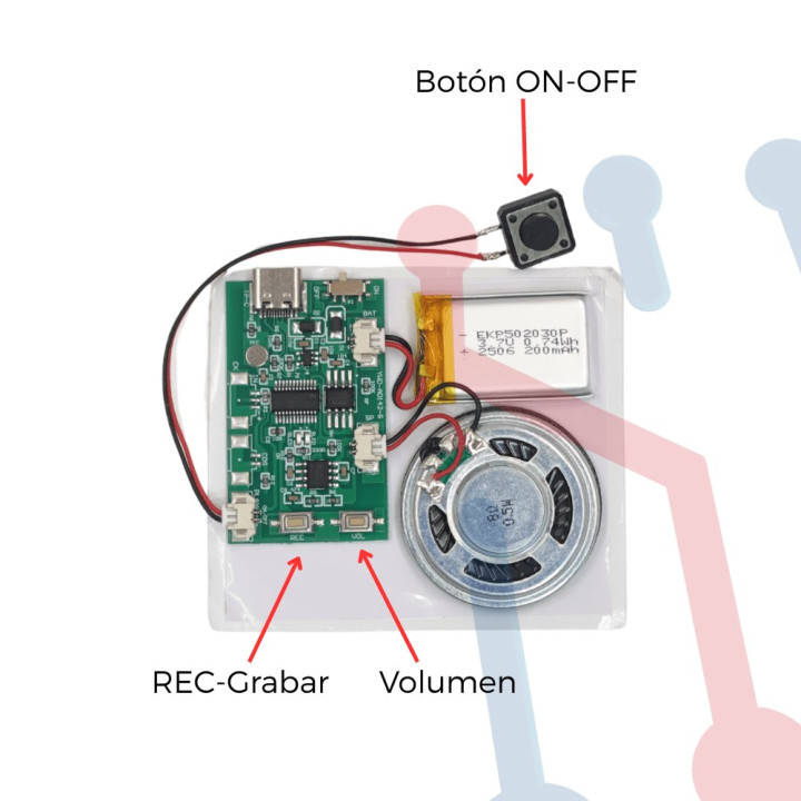 Módulo de Grabación y Reproducción  MP3 8M