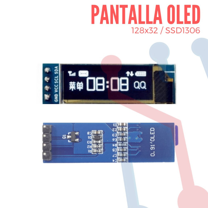 Pantalla Oled 0.91" SSD1306