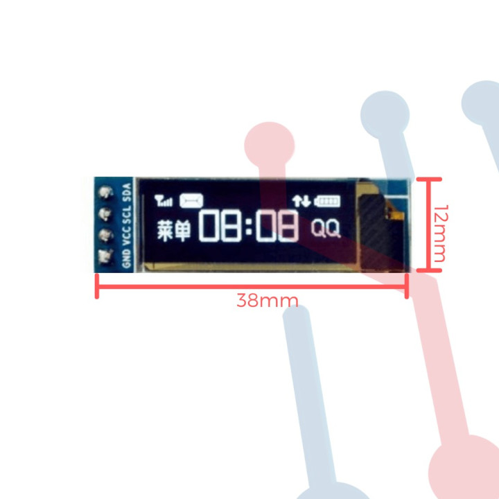 Pantalla Oled 0.91" SSD1306