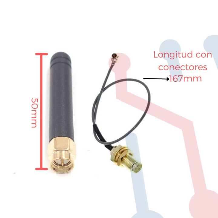 Antena GPRS con Conector UFL